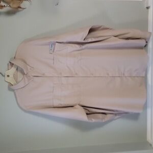 Columbia long sleeve PFG lightweight khaki button front shirt